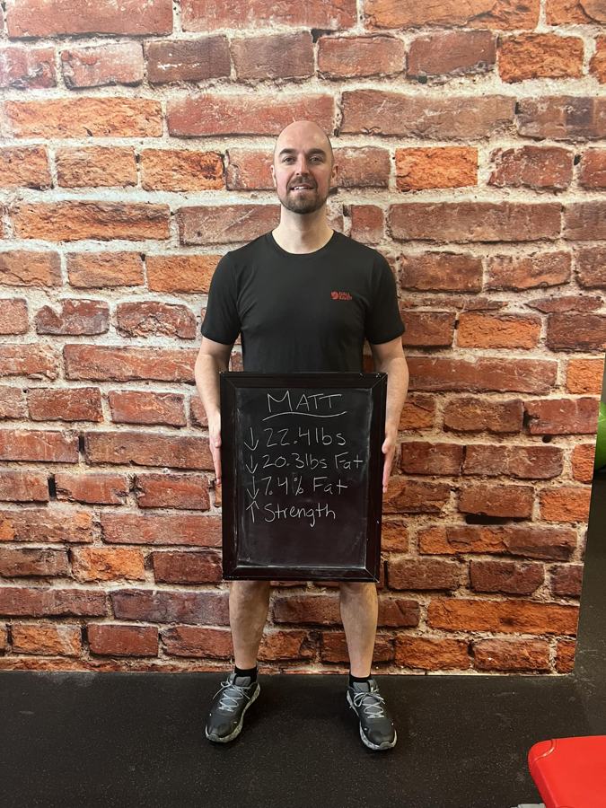 Matt W. with his 6 Week Challenge results